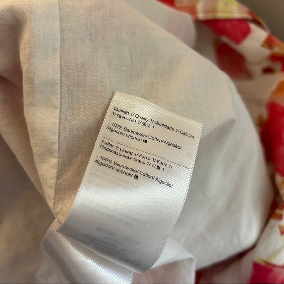 Escada Pink and White Floral Moto Bomber Jacket 40 - Picture 7 of 12